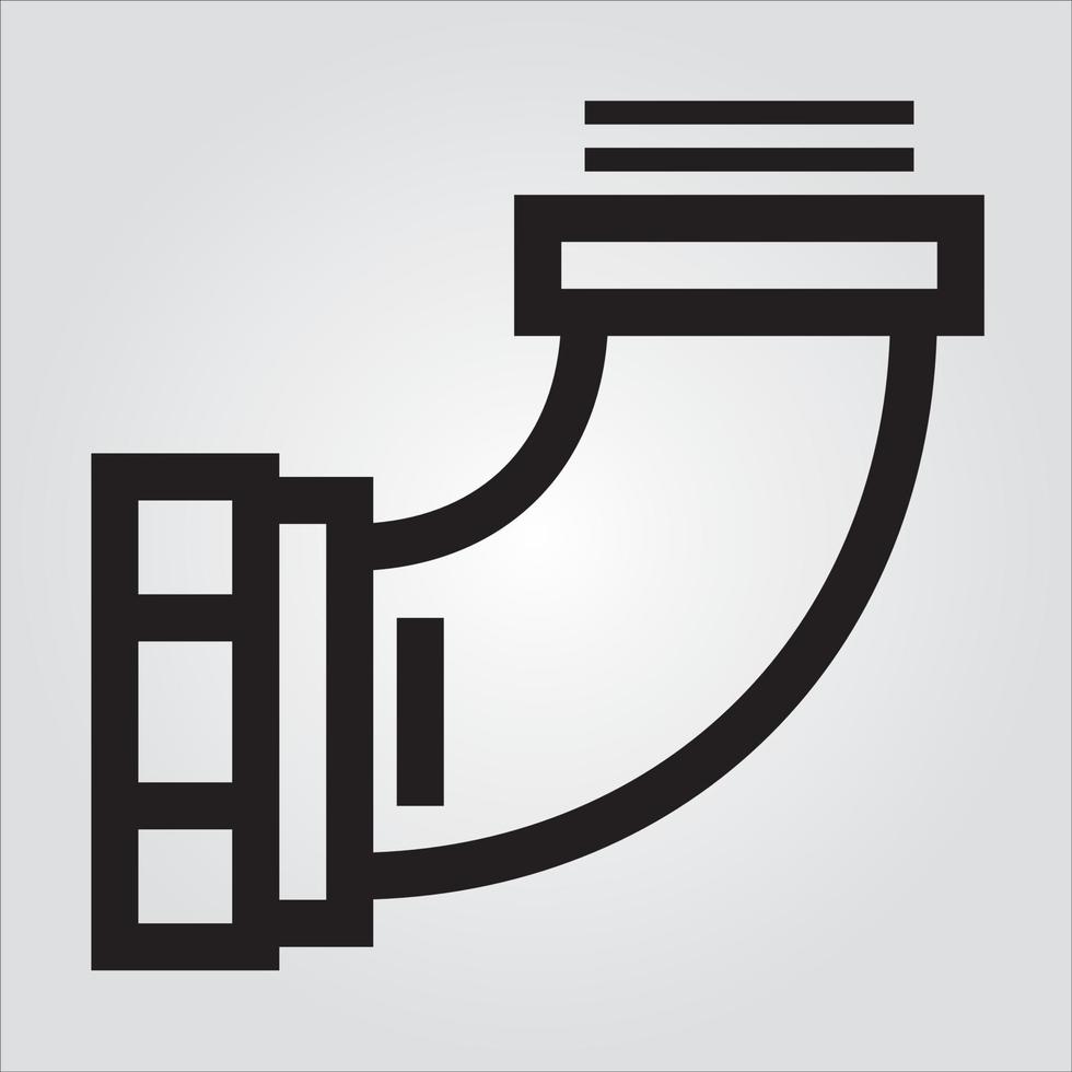 Isolated Detailed Outline Pipe 14 Icon Scalable Vector Graphic Free Vector