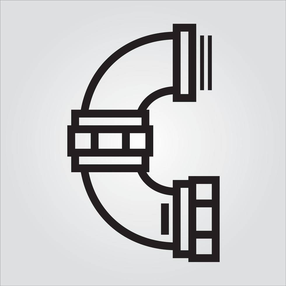 Isolated Detailed Outline Pipe 11 Icon Scalable Vector Graphic Free Vector