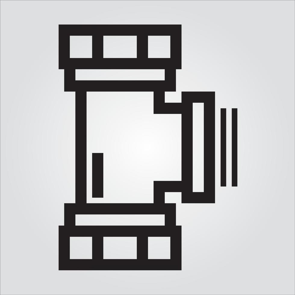 Isolated Detailed Outline Pipe 9 Icon Scalable Vector Graphic Free Vector
