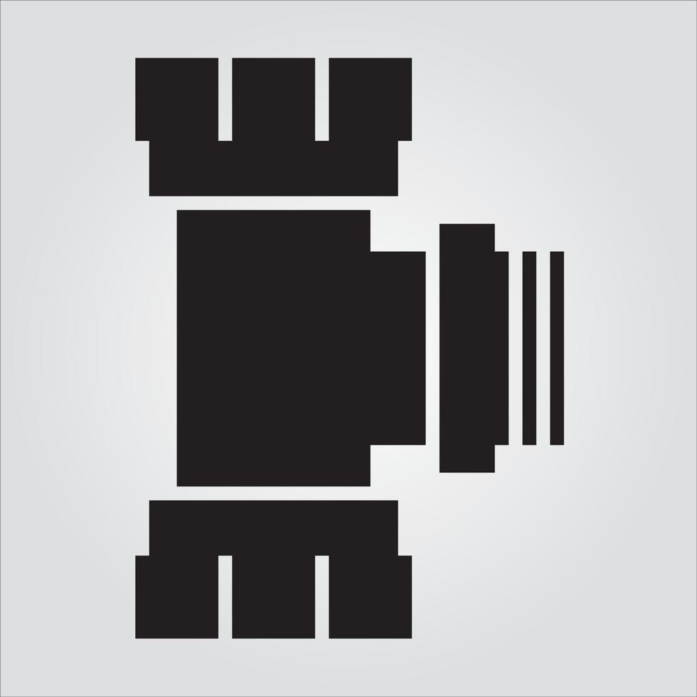 Isolated Pipe 13 Glyph Icon Scalable Vector Graphic Free Vector
