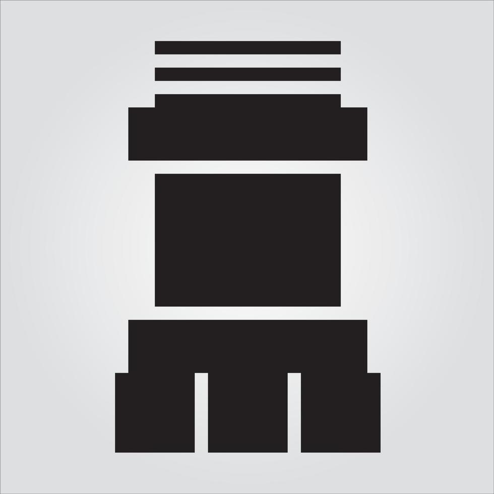 Isolated Pipe 10 Glyph Icon Scalable Vector Graphic Free Vector