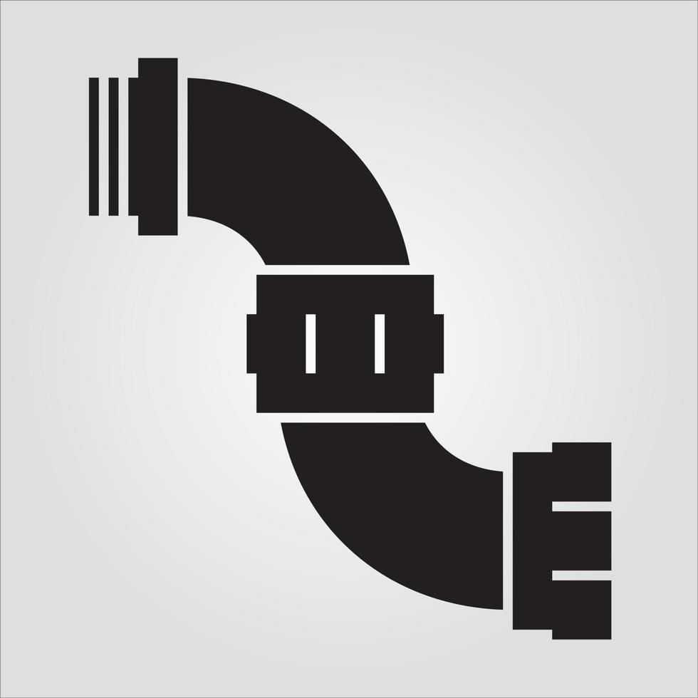 Isolated Pipe 9 Glyph Icon Scalable Vector Graphic Free Vector