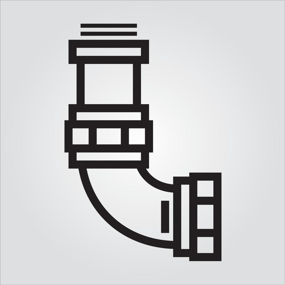 Isolated Detailed Outline Pipe 8 Icon Scalable Vector Graphic Free Vector
