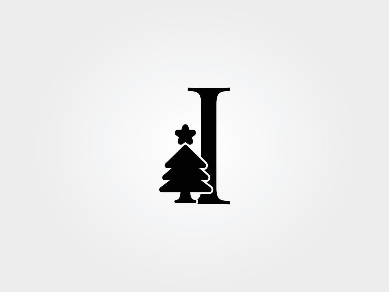 árbol de navidad letras i vector