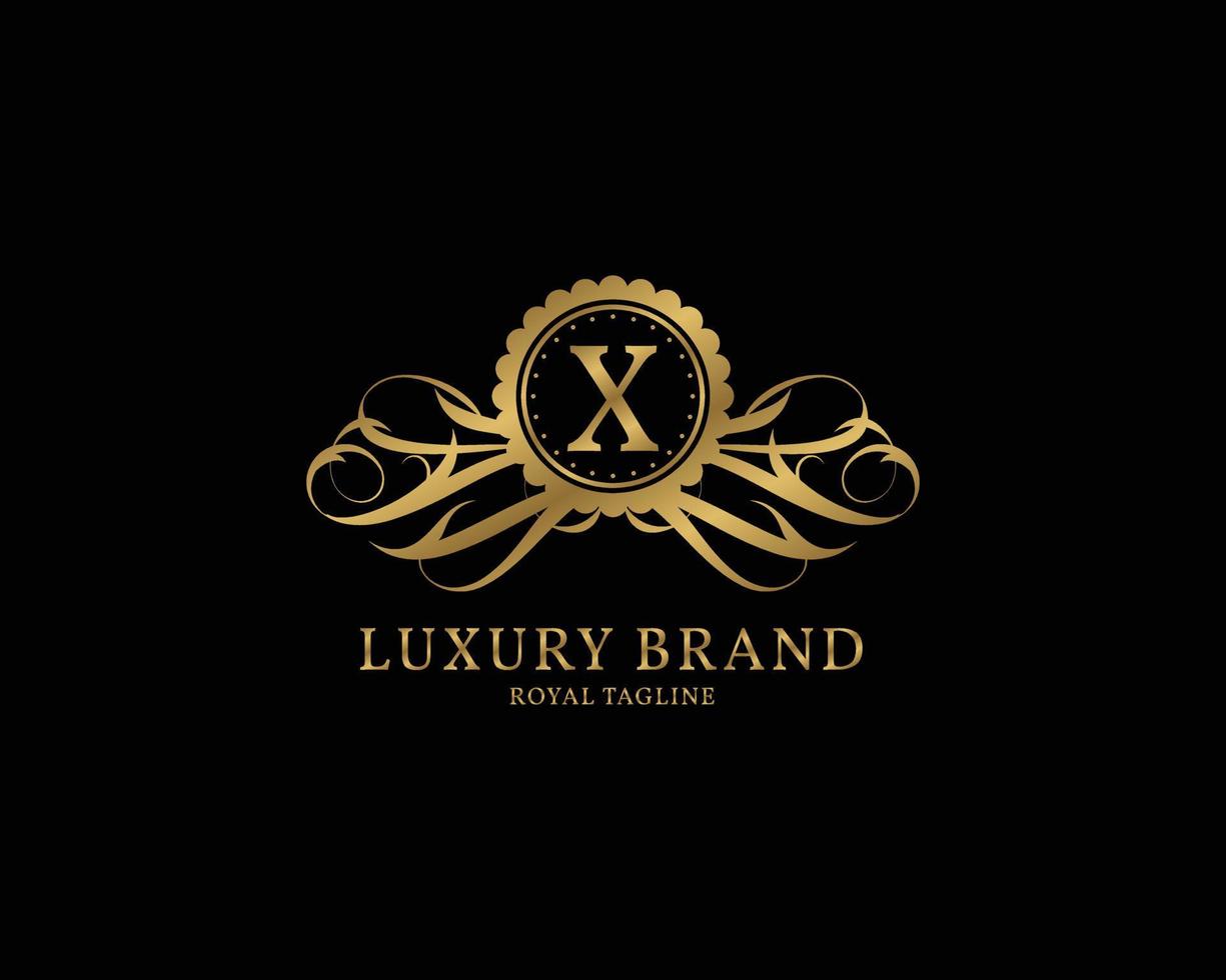 letter X luxury vintage logo vector