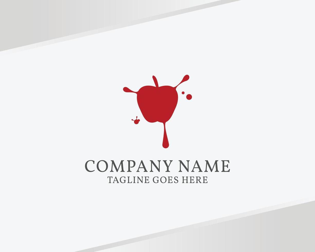 apple blast logo template with splash vector