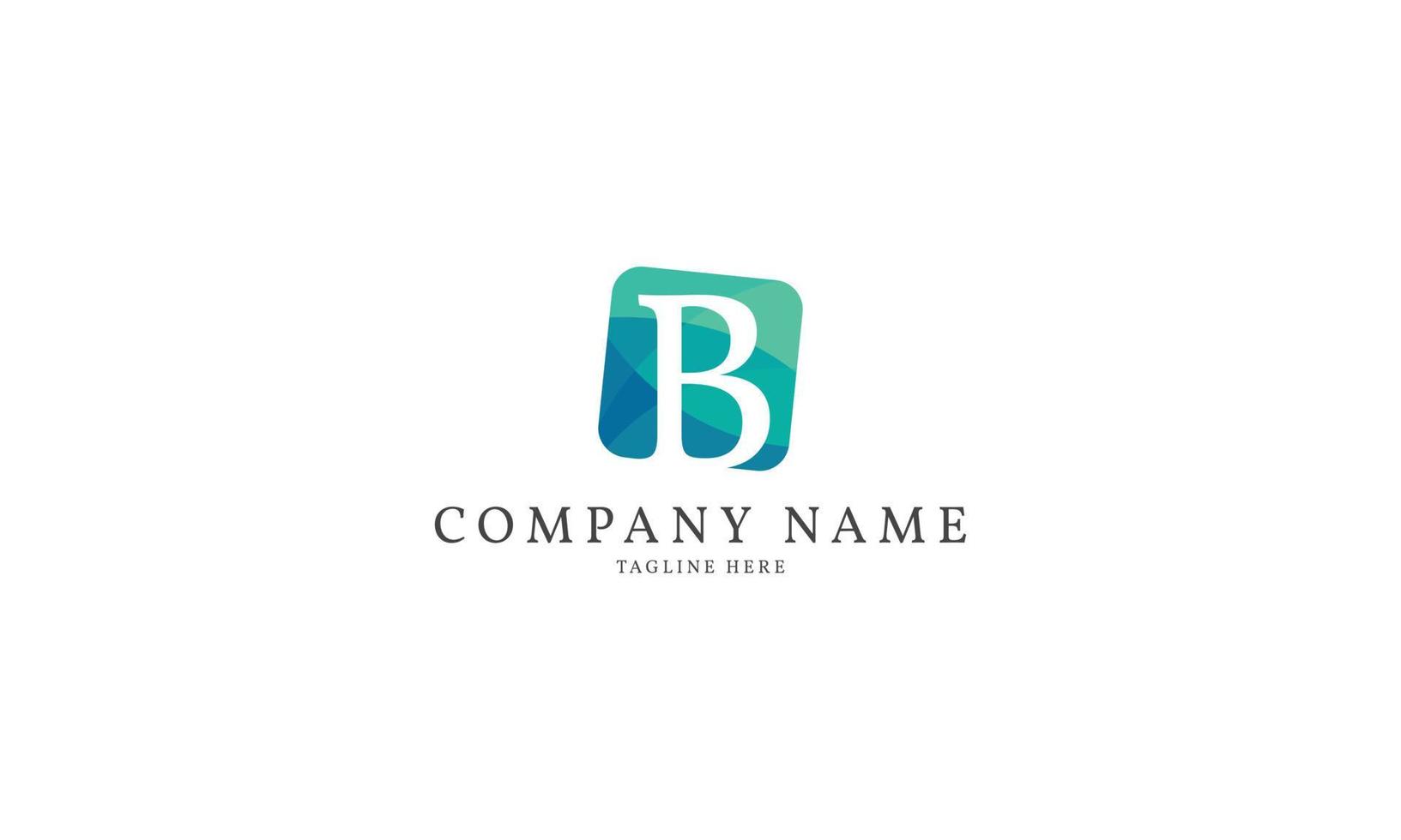 letter B modern square logo template vector