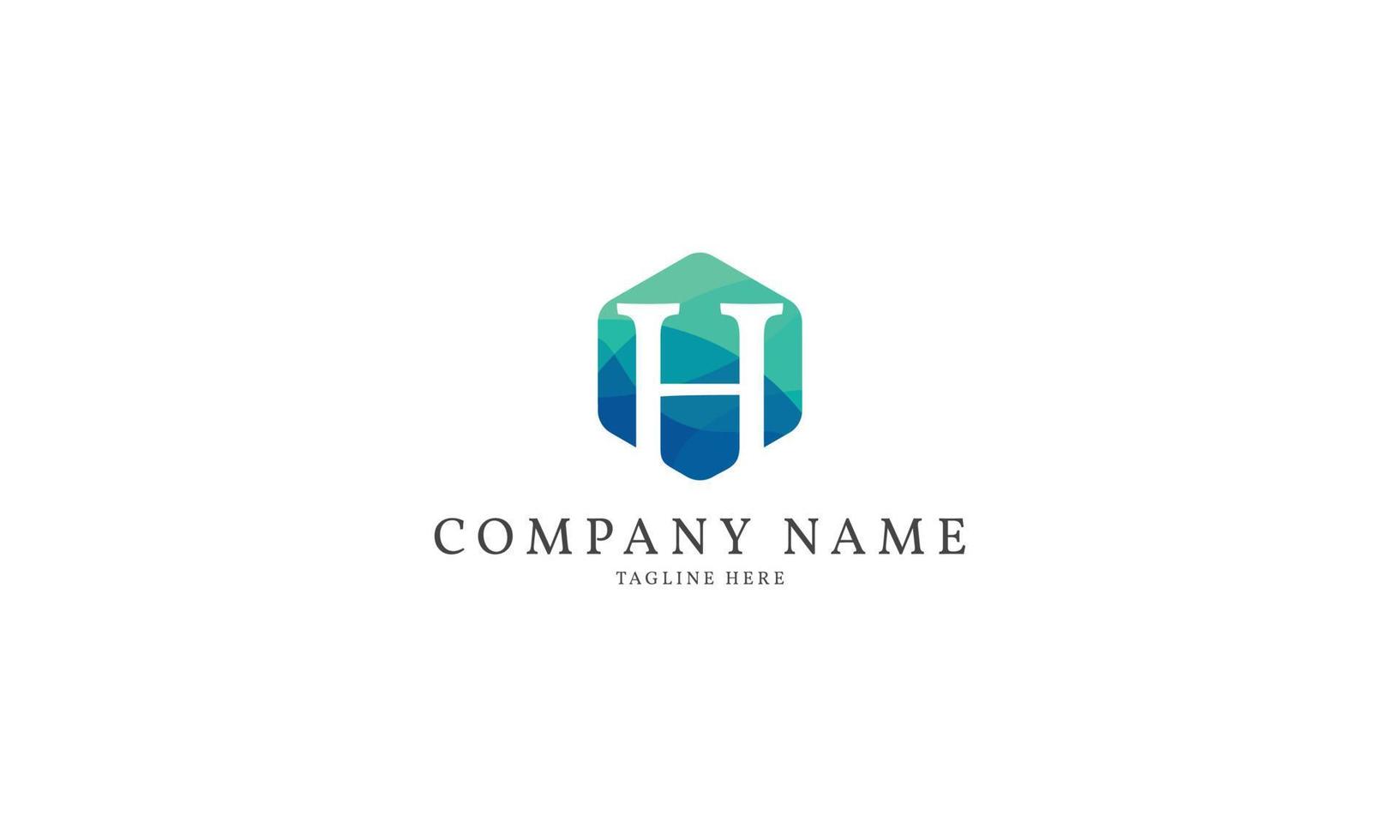 letter H modern hexagon logo template vector