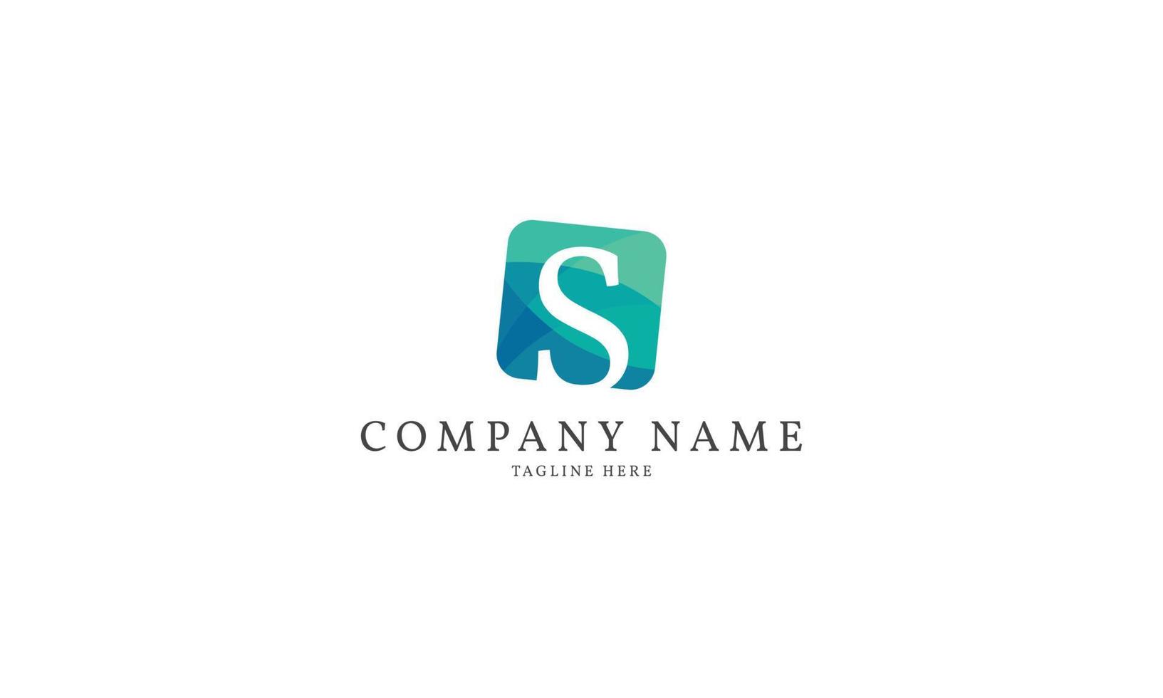 letter S modern square logo template vector