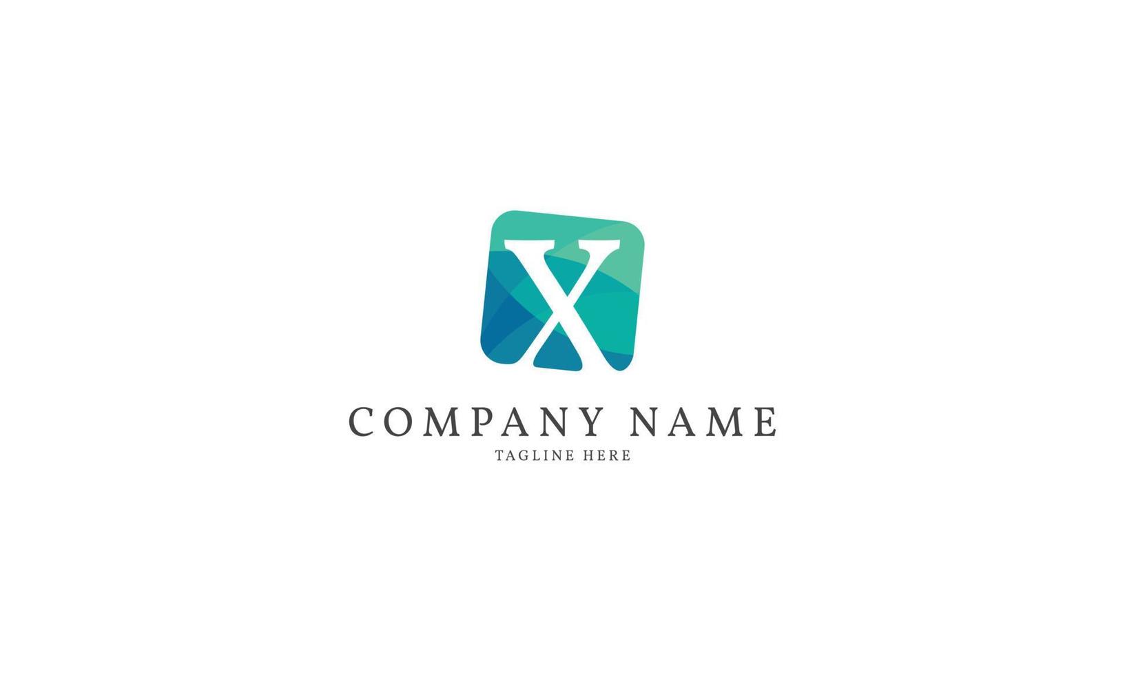 letter X modern square logo template vector