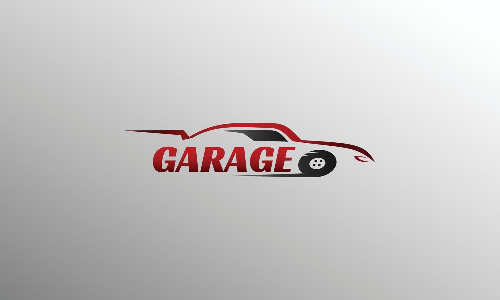 car line logo template for garage or community vector