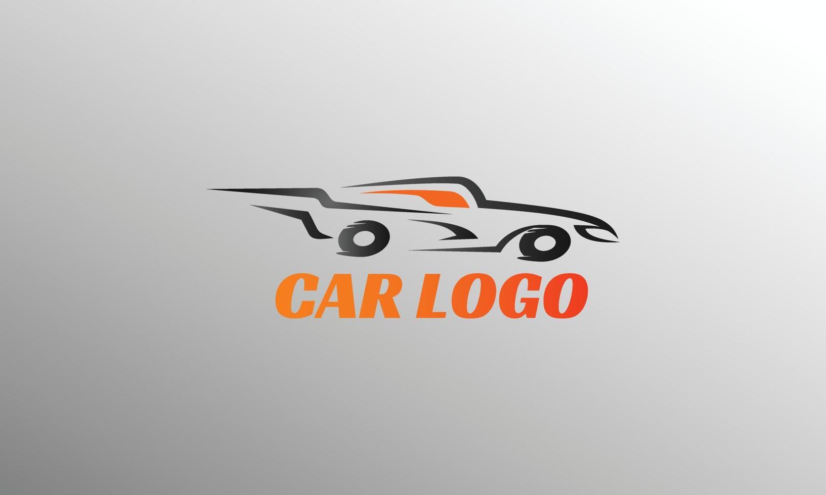 car line logo template for garage or community vector