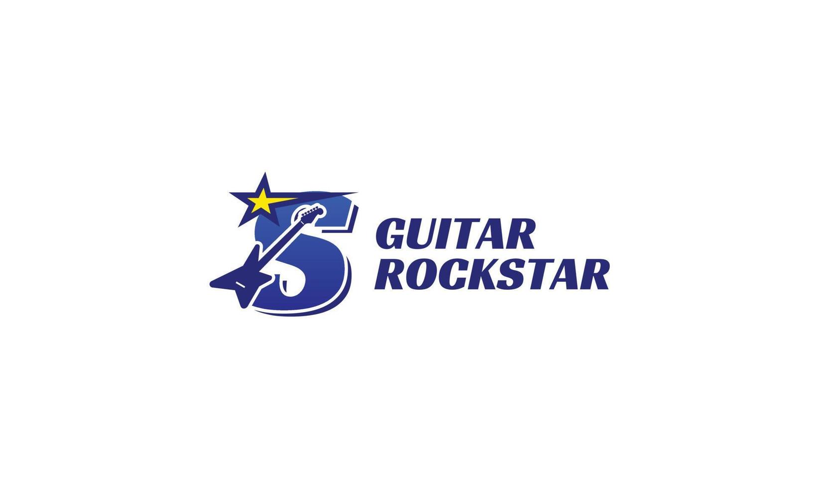 letter S electric guitar alphabet logo vector