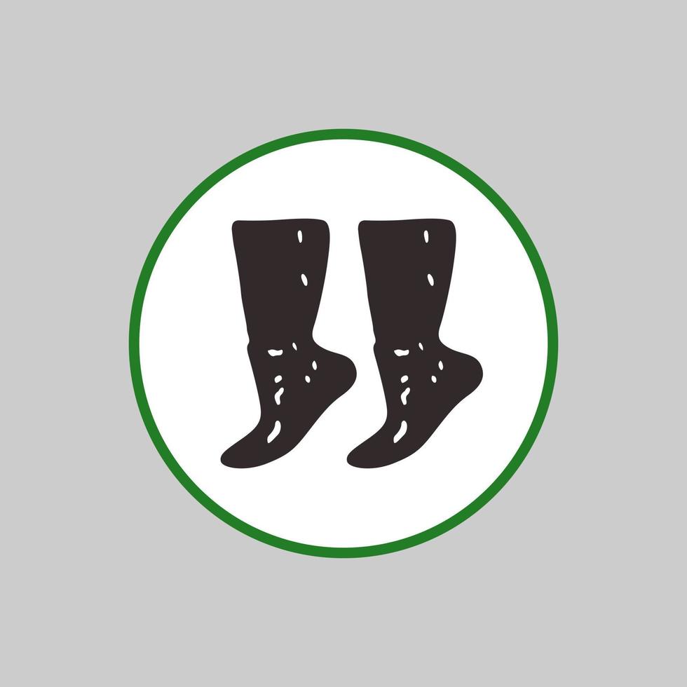 Gumboots Modern icon in trendy flat style Vector Illustration isolated on white background. Symbol Icon for web site design, logo, app, UI and Others. Vector Art illustration..eps