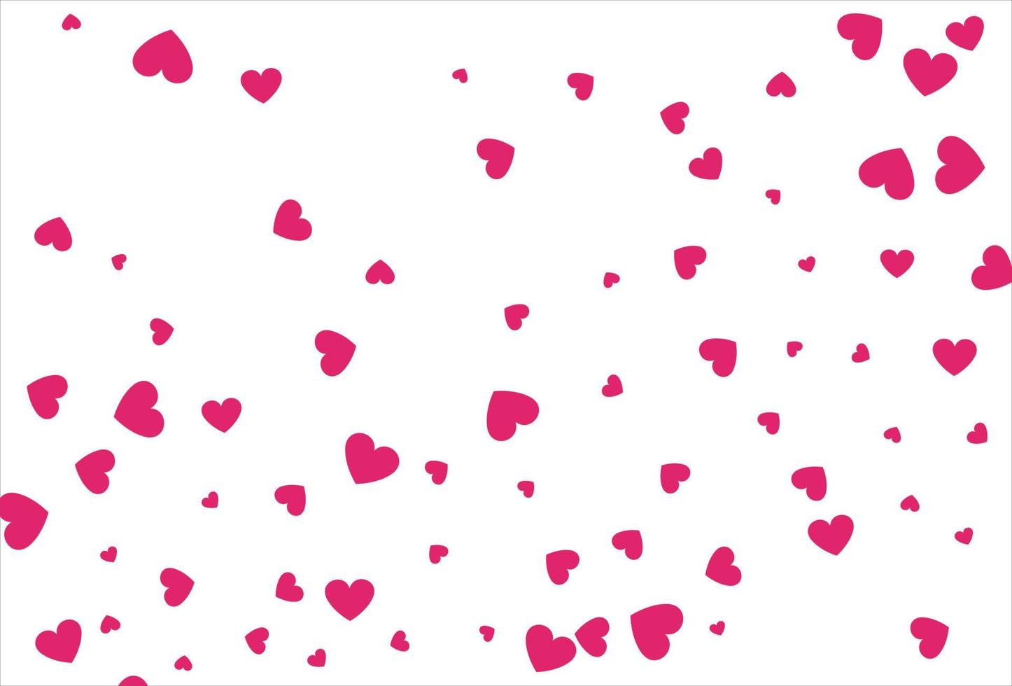 Red heart background. Love confetti background vector