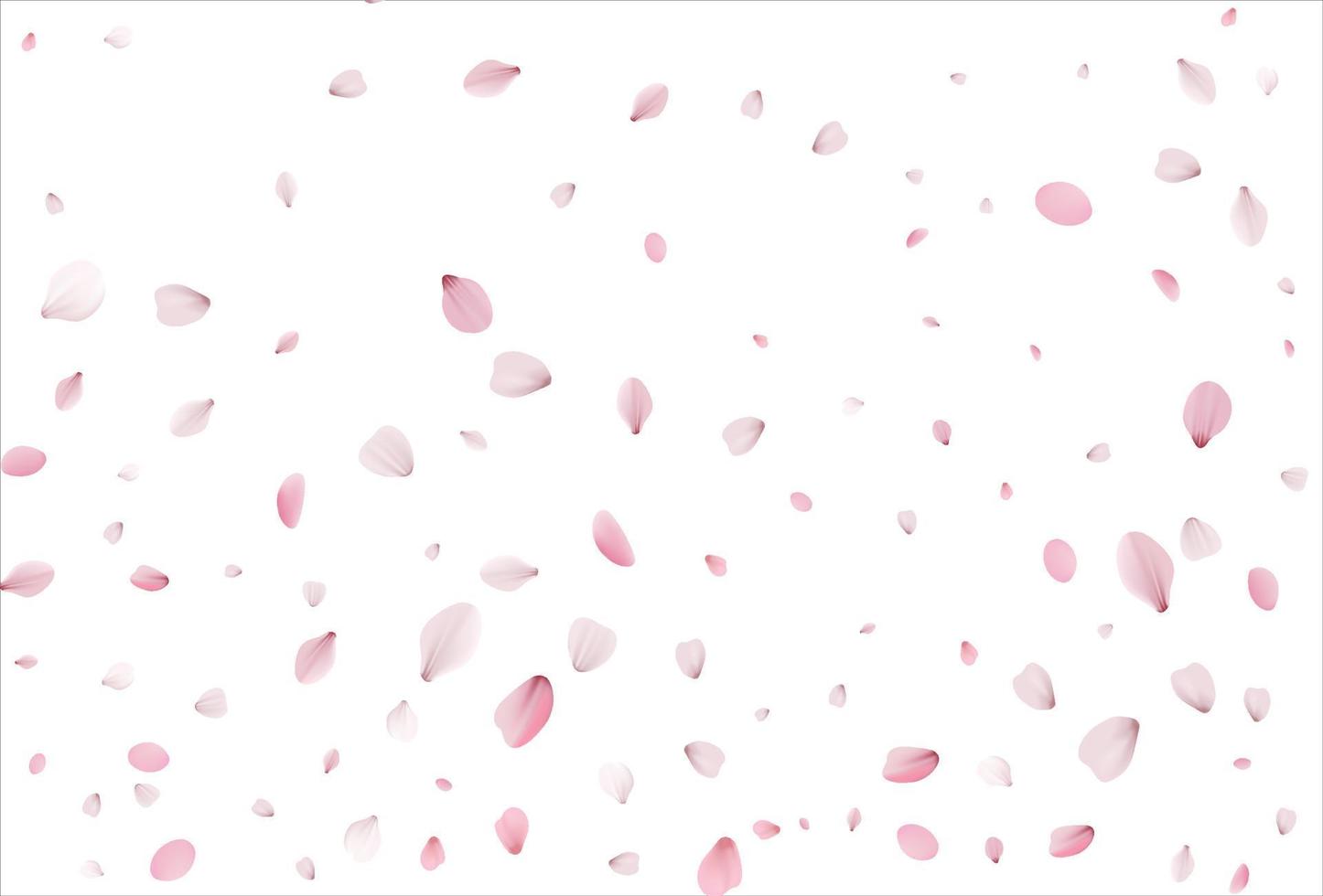 fondo de pétalos de sakura. telón de fondo de pétalos de cereza vector