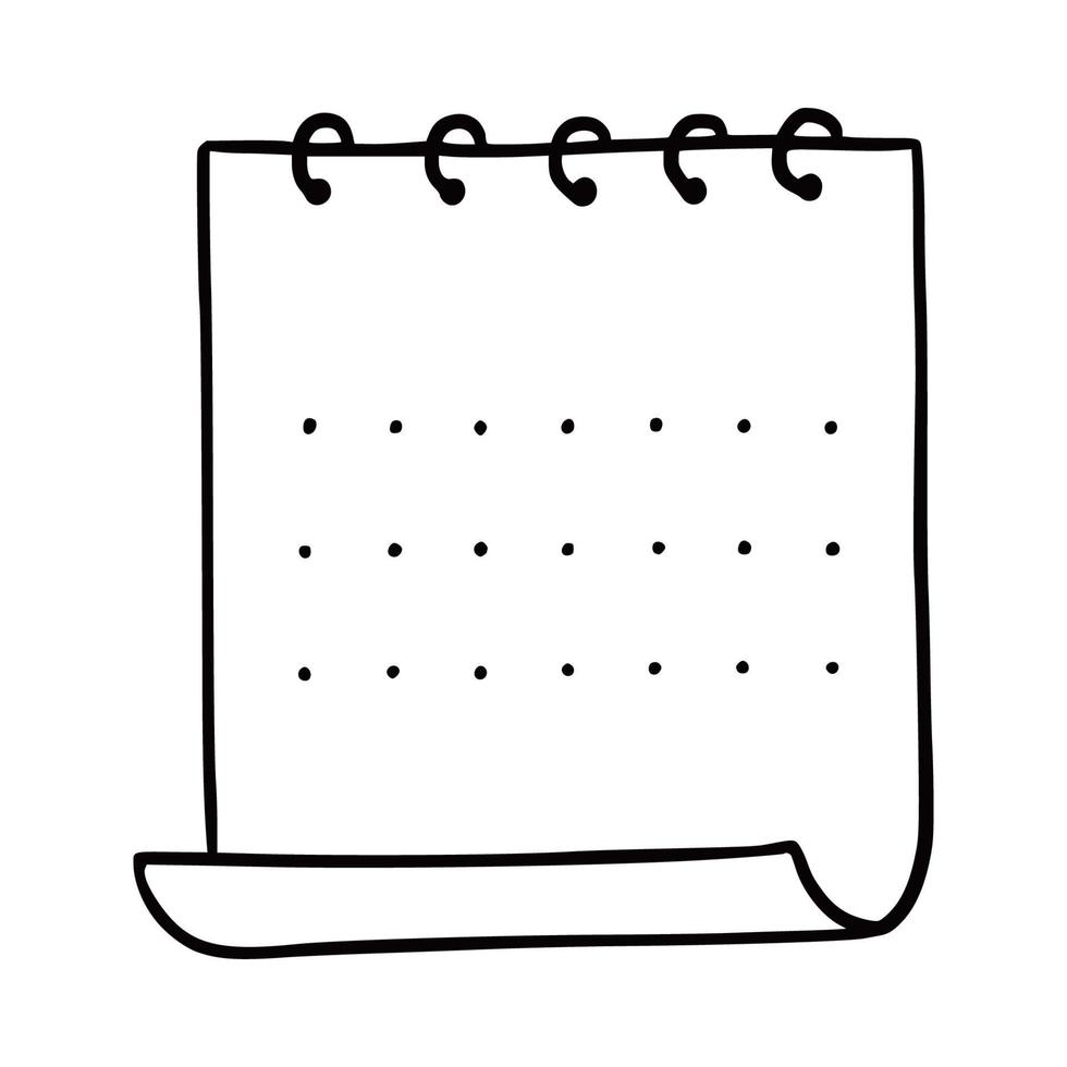Hand drawn paper memo sticky. vector
