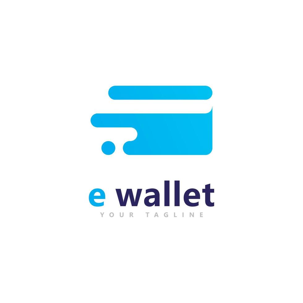 E wallet logo design vector design template