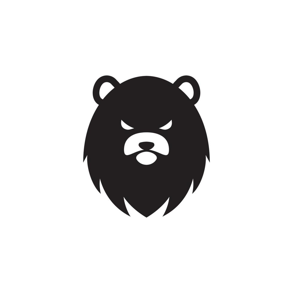 Ilustración de icono de logotipo de vector de oso polar