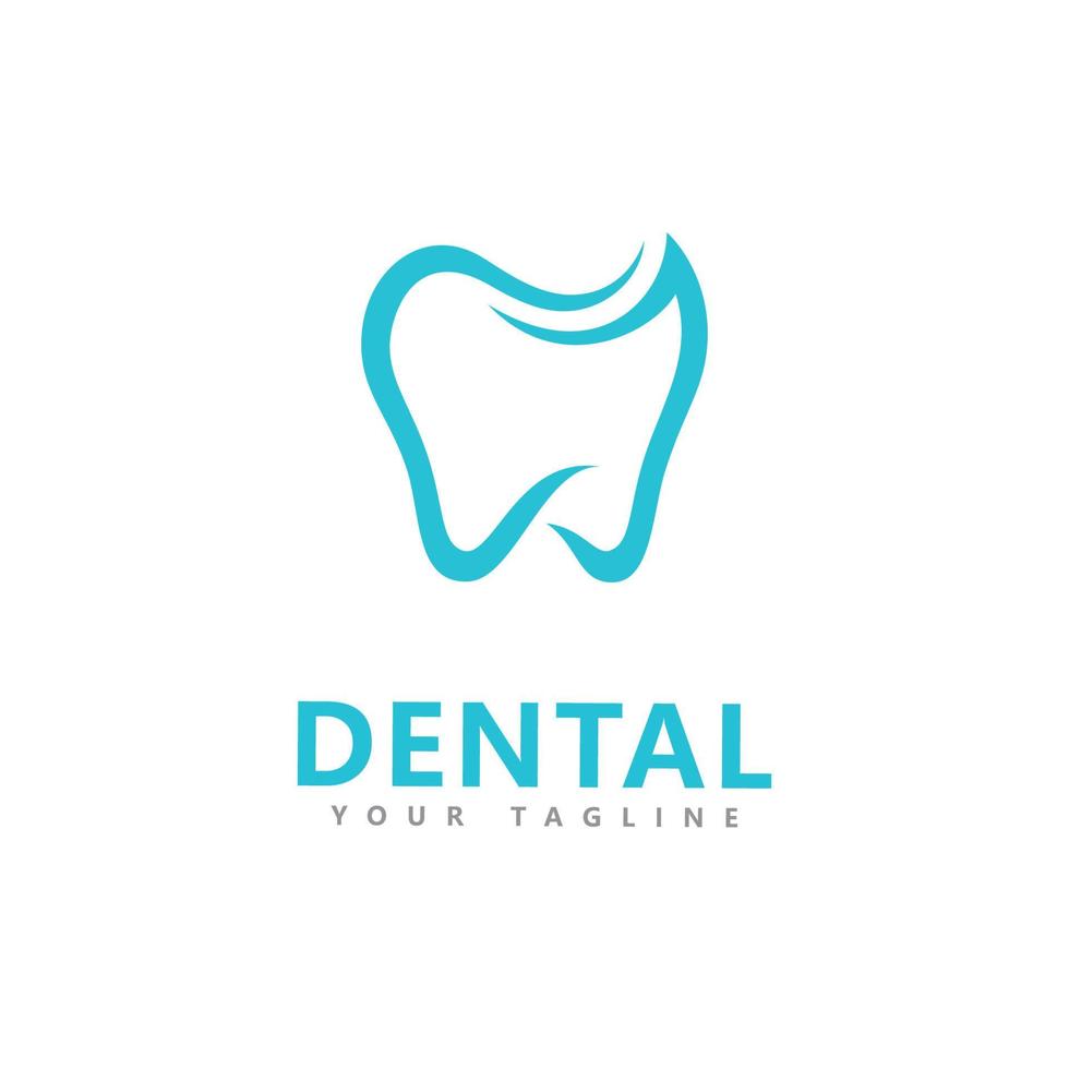 plantilla de diseño de logotipo de concepto dental vector