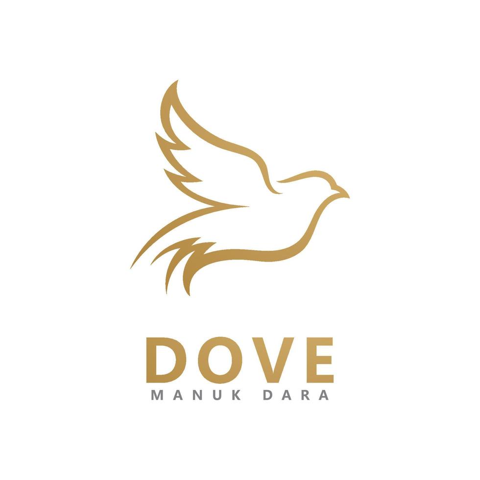 Bird Dove Logo Template vector illustration