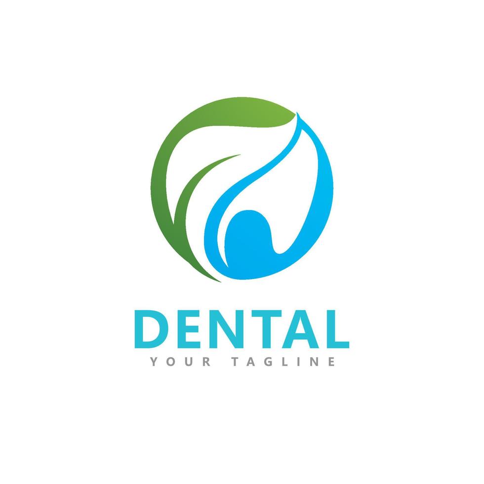 plantilla de diseño de logotipo de concepto dental vector