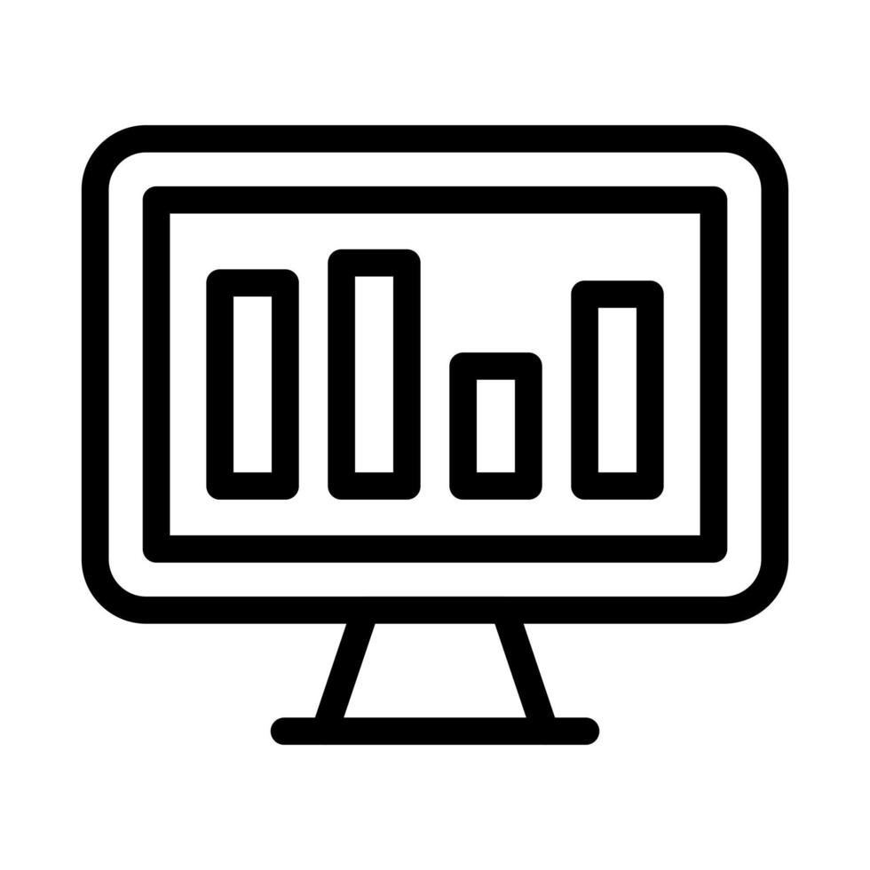 Online Report Line Icon vector