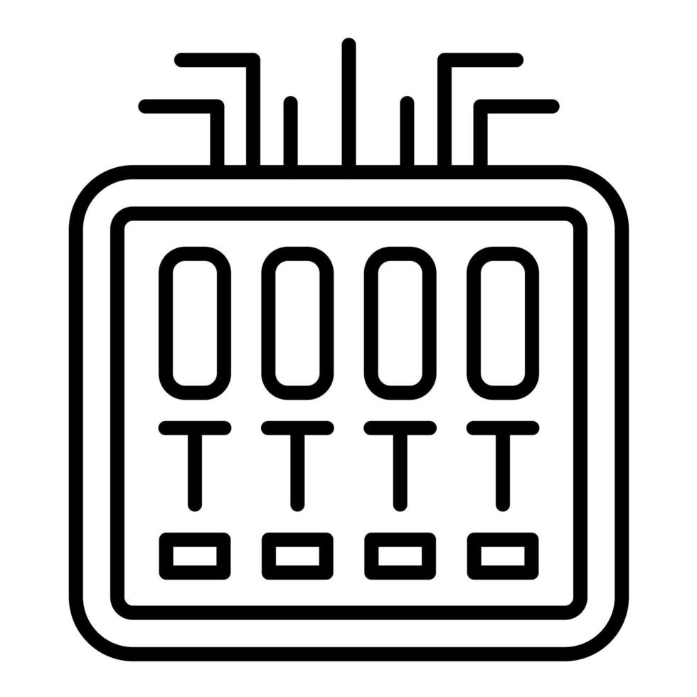 Fuse Box Line Icon vector