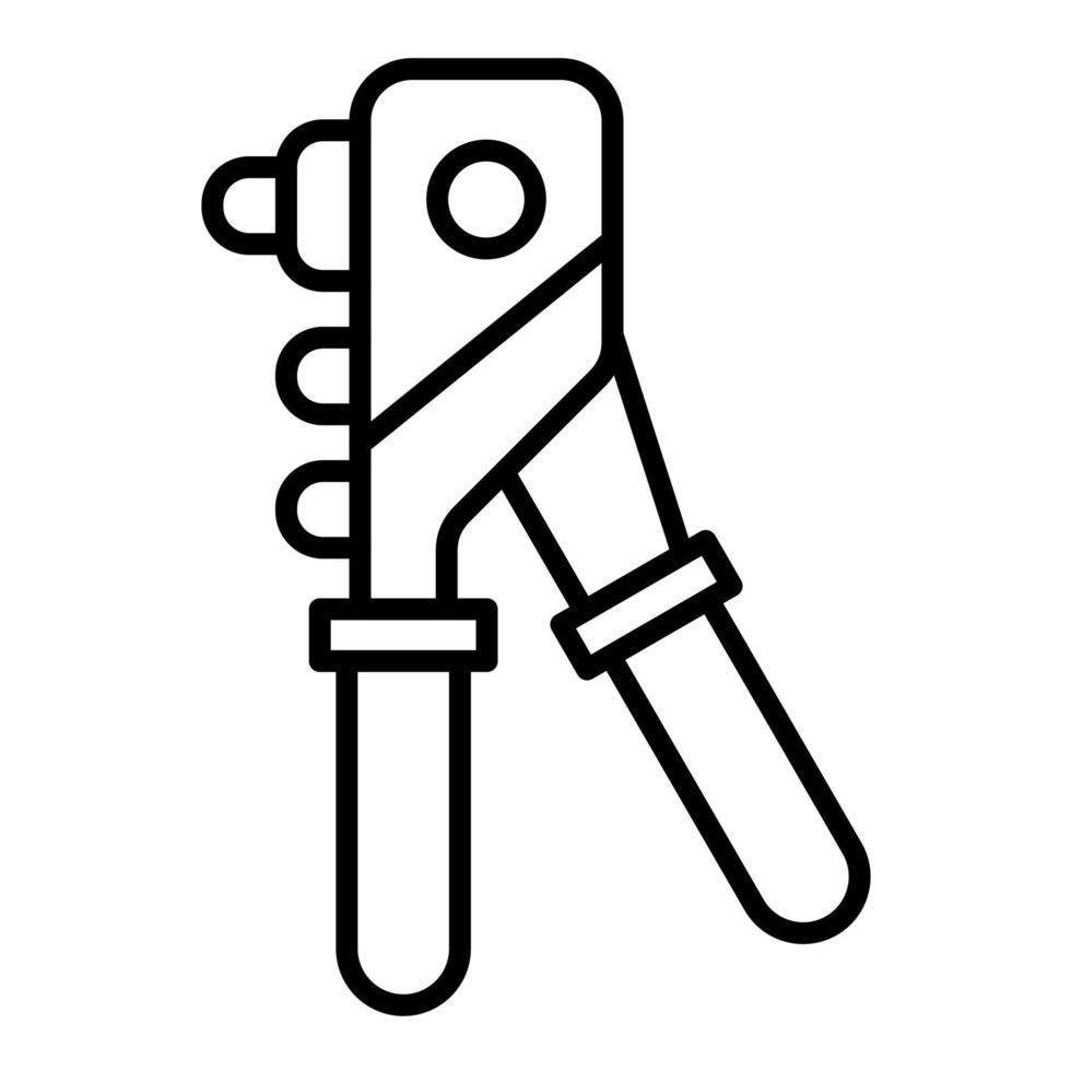 Riveter Line Icon vector