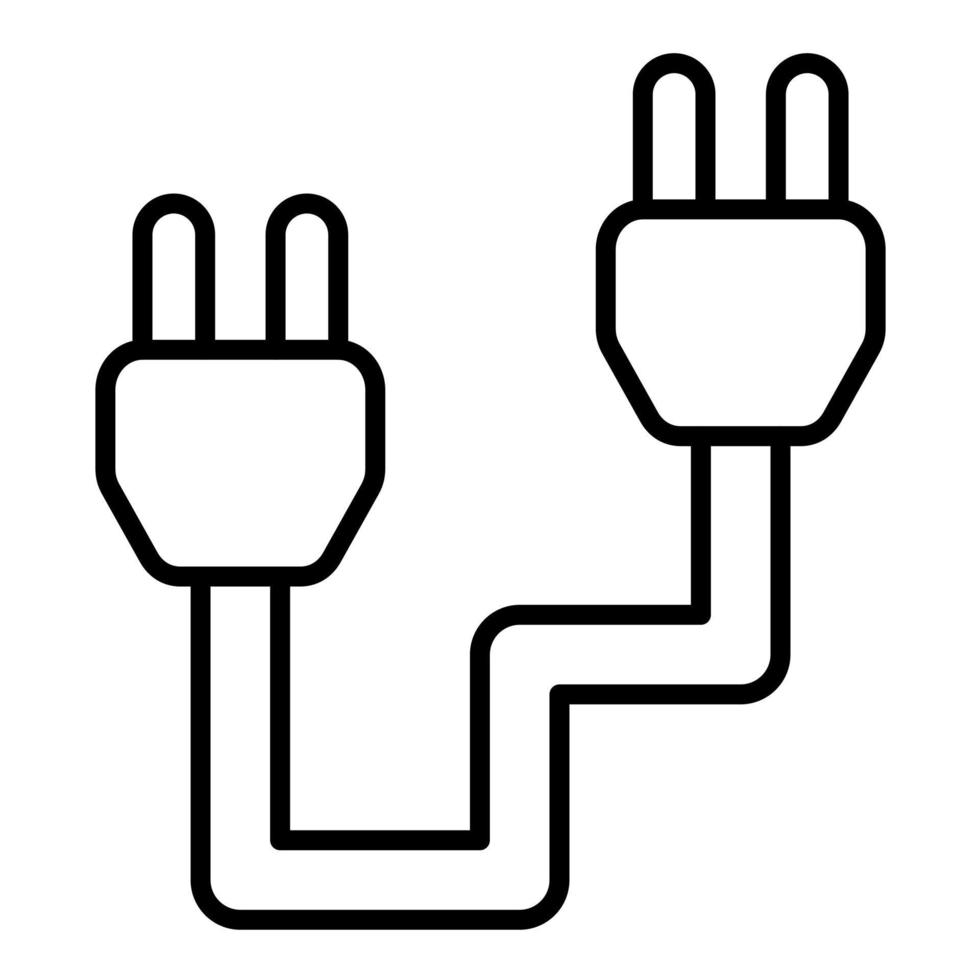 Extension Cord Line Icon vector