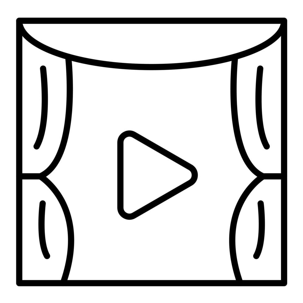 Cinema Screen Line Icon vector