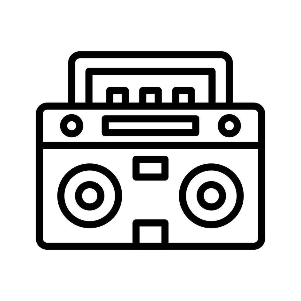 icono de línea boombox vector