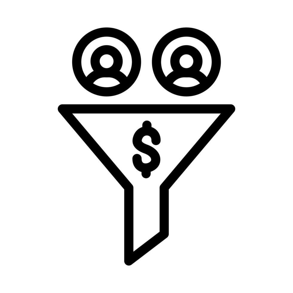 Conversion Marketing Line Icon vector