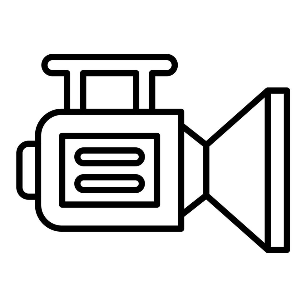 icono de línea de cámara de video vector
