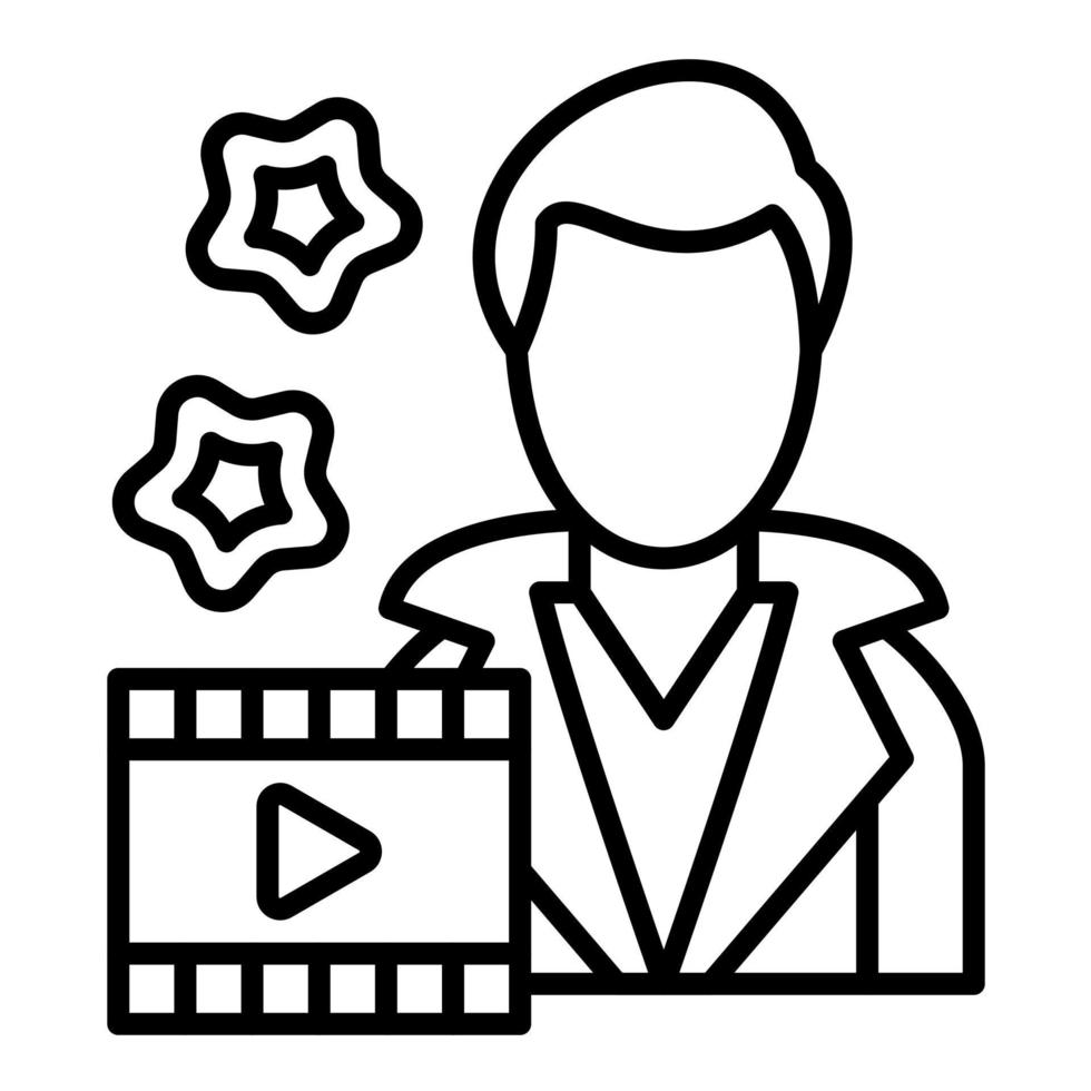 Actor Line Icon vector