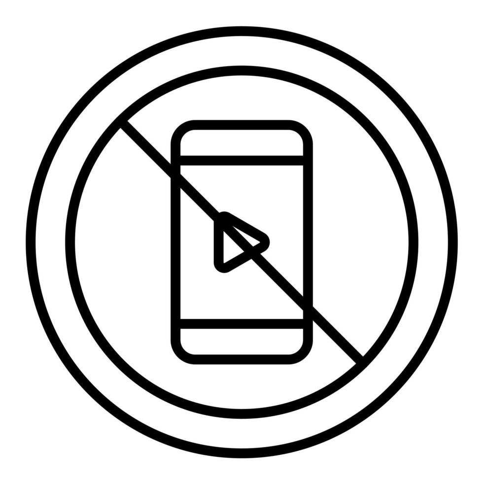No Phone Line Icon vector