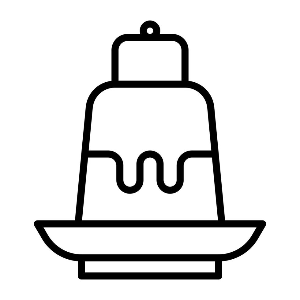 Flan Line Icon vector