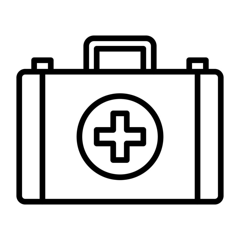 First Aid Kit Line Icon vector