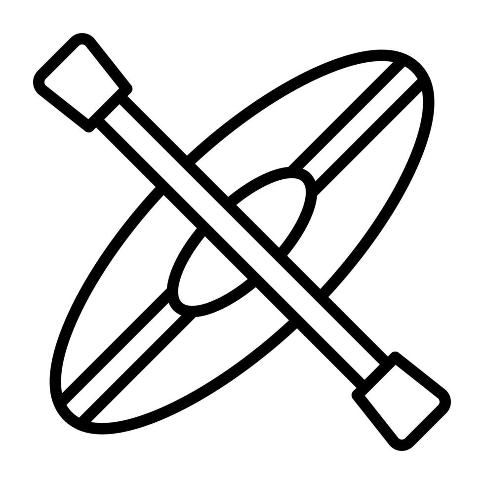 Kayak Line Icon vector