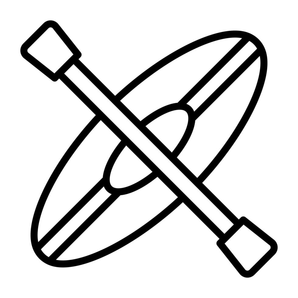 Kayak Line Icon vector