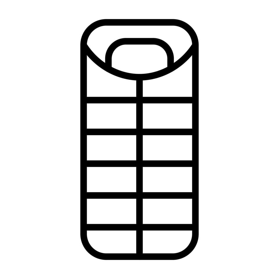 Sleeping Bag Line Icon vector