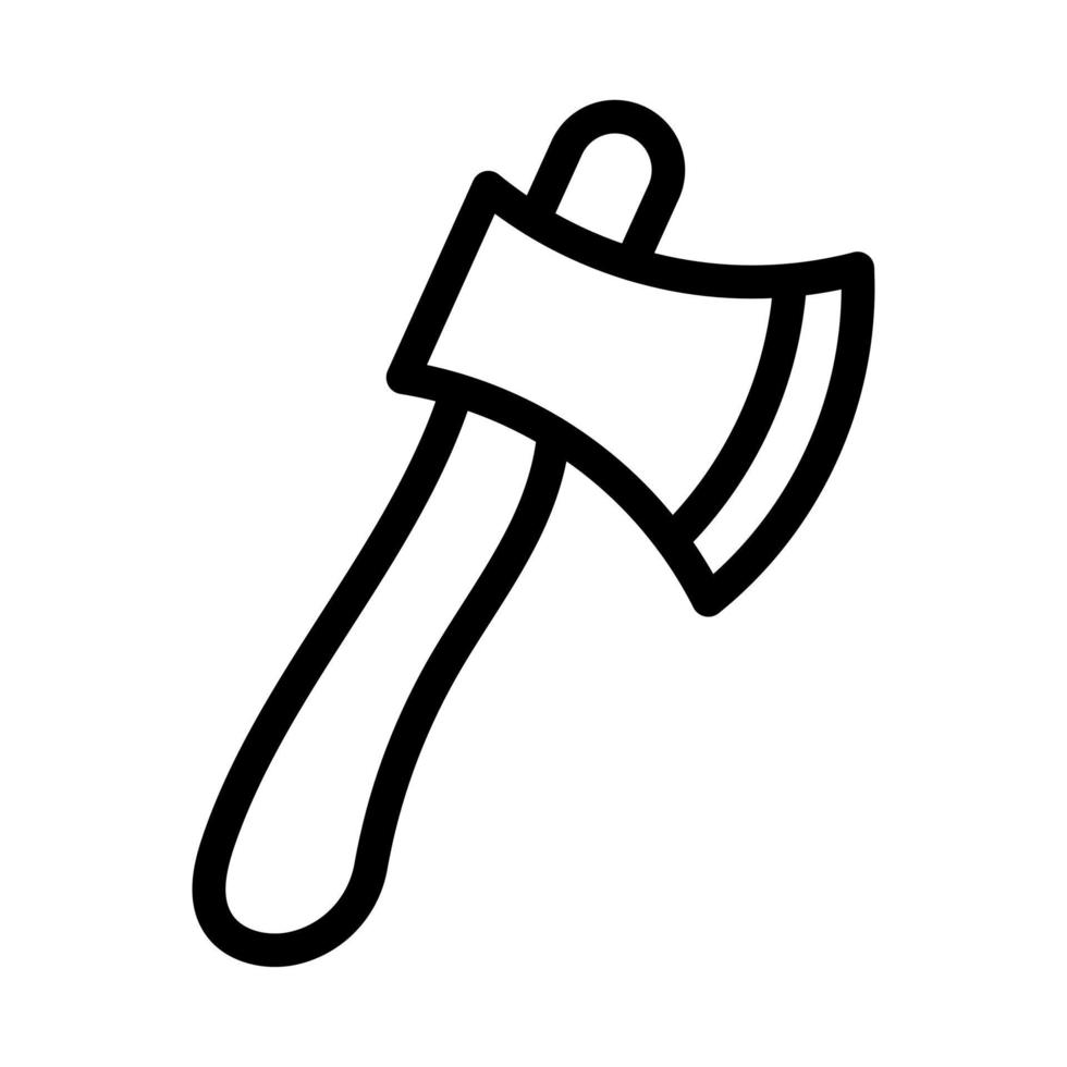 Wood Axe Line Icon vector