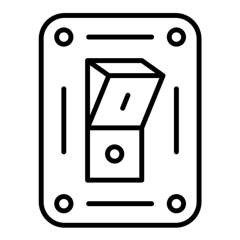On Off Switch Line Icon vector