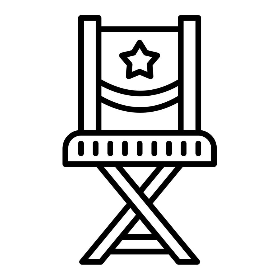 Director Chair Line Icon vector