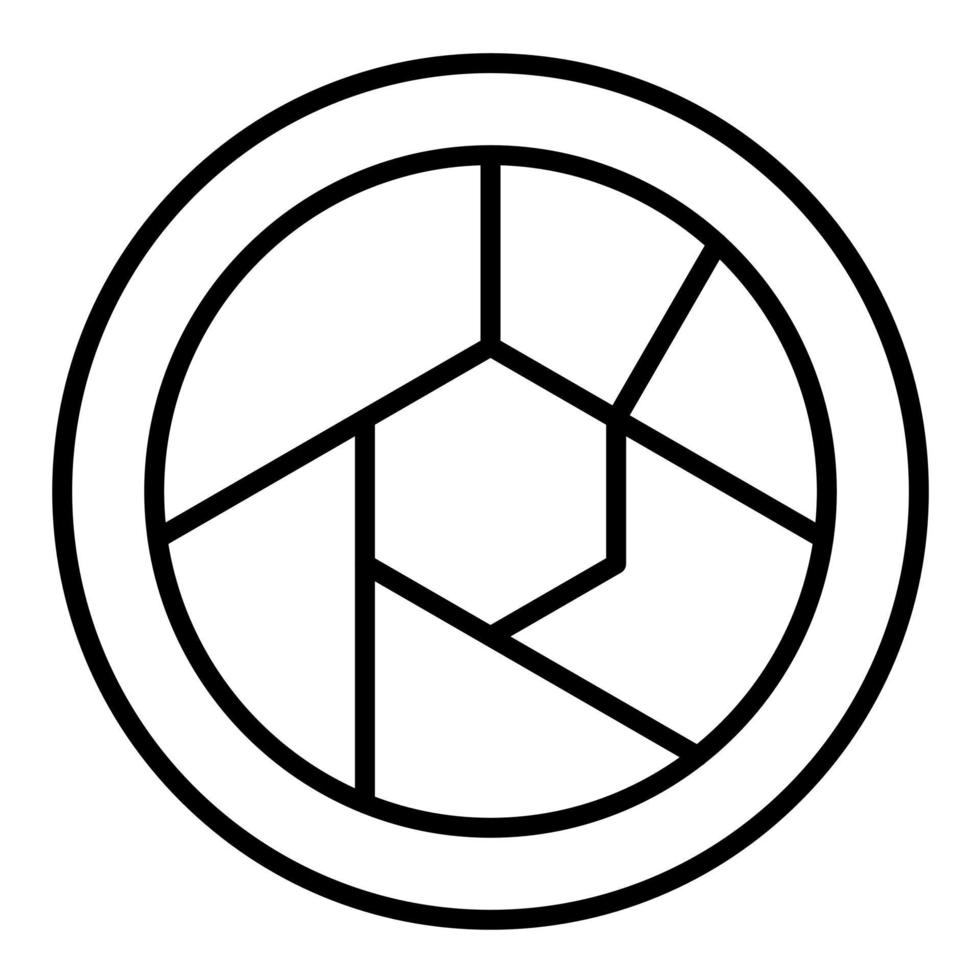 Aperture Line Icon vector