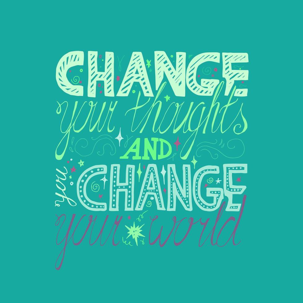 Lettering motivation poster vector