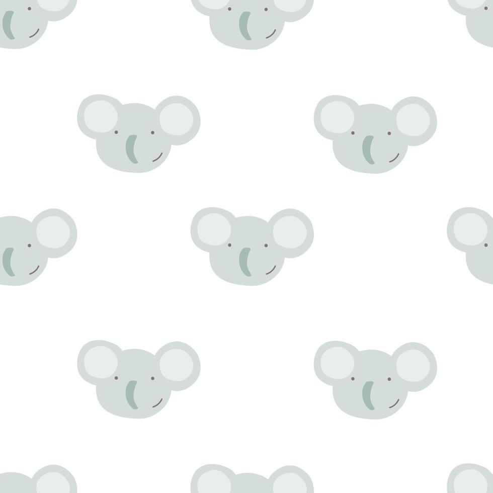 Seamless pattern with cute Elephant. simple flat vector. Hand drawing for children. animal theme. baby design for fabric, textile, wrapper, print. vector
