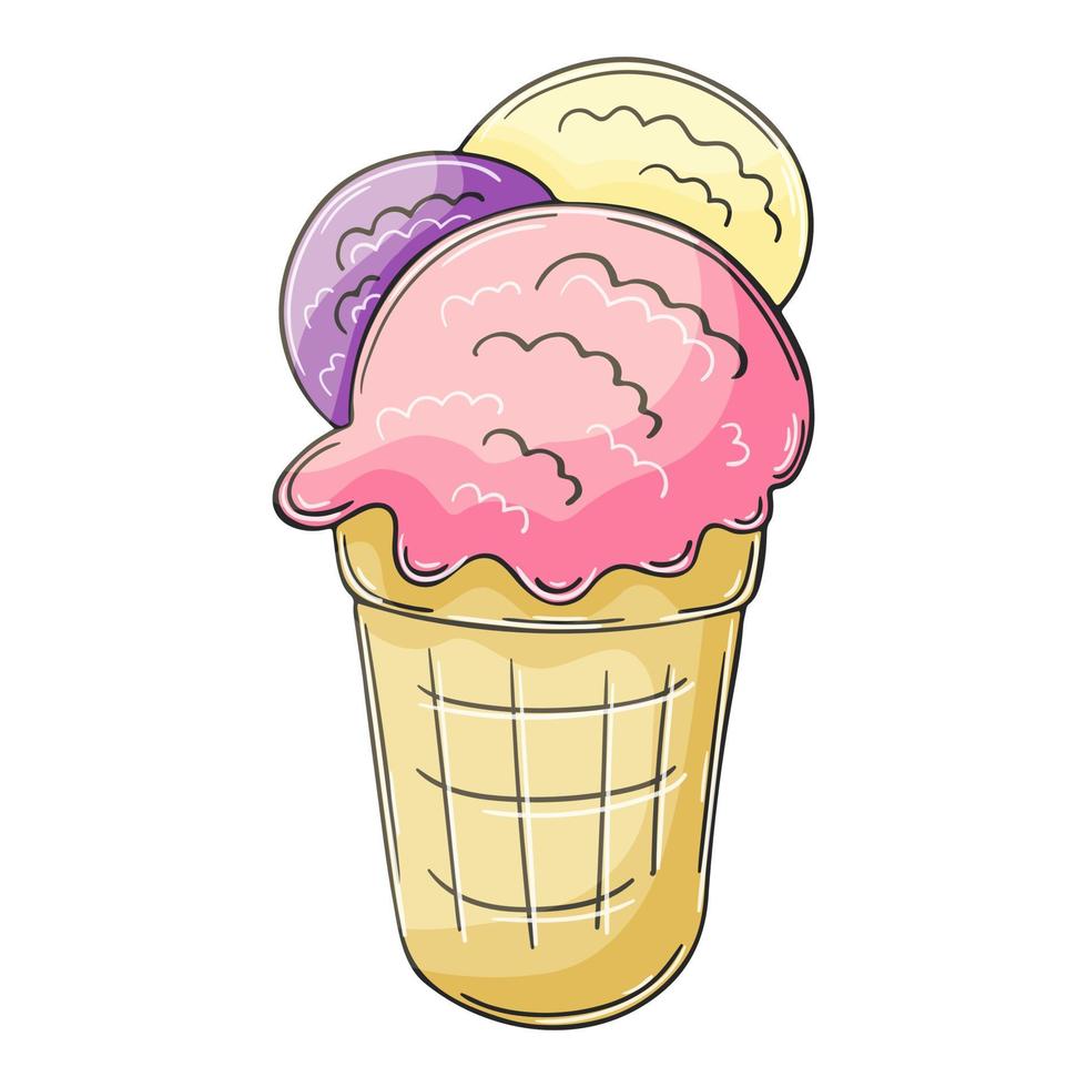 Illustration in hand draw style. Sweet dessert, graphic element for design vector