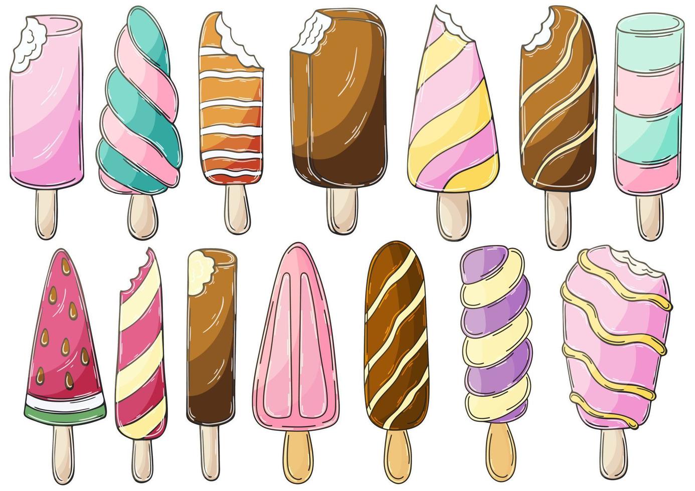 Illustration in hand draw style. Sweet dessert, graphic element for design vector