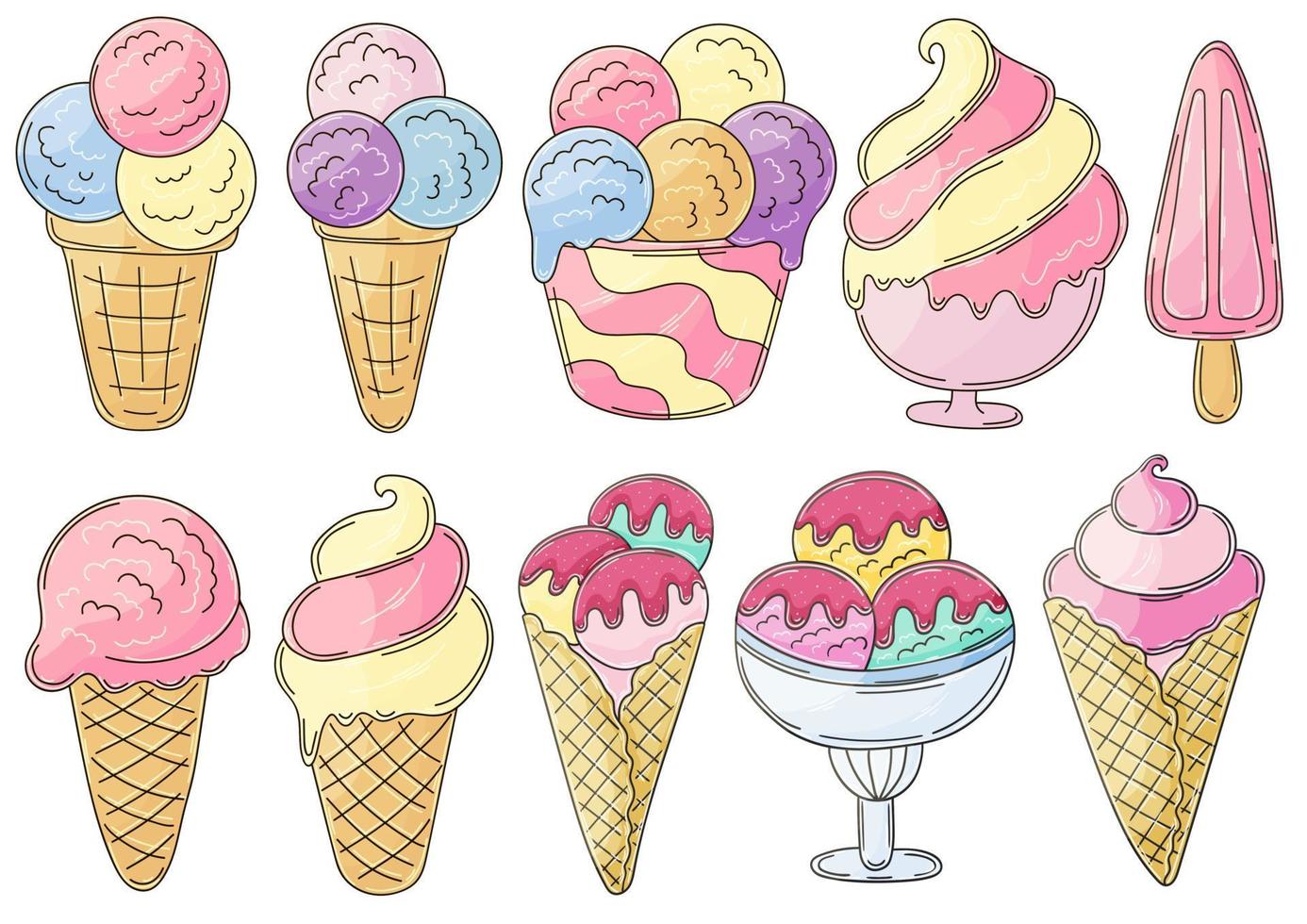 Illustration in hand draw style. Sweet dessert, graphic element for design vector